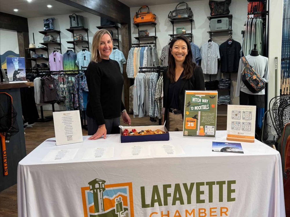 Treehouse - Julie and Stacey at Lafayette Business Women's meeting Oct 8, 2025